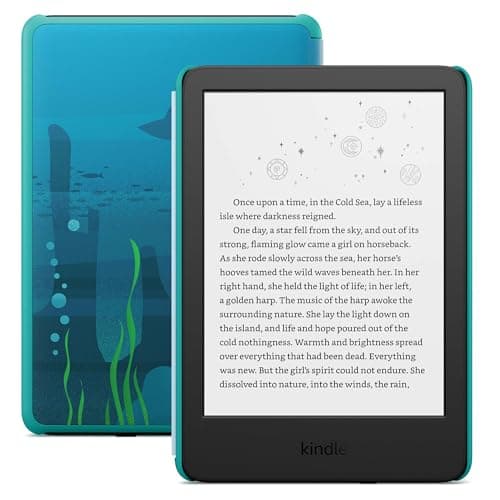 Amazon Kindle Kids 16GB (newest model) - If it breaks, we will replace it, includes ad-free books and cover, with glare-free display, faster page turns - Ocean Explorer - Image 1