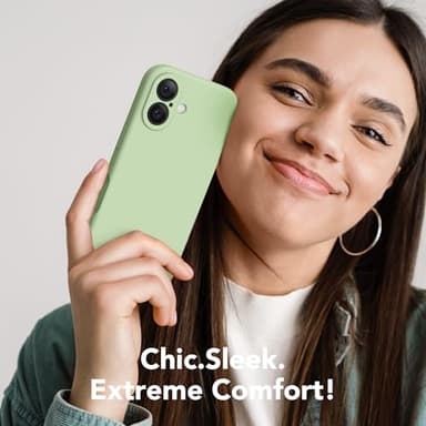 SuydanBox Magnetic for iPhone 17 Case, Compatible with MagSafe, [Full Camera Protection][Screen Protector] Silicone Shockproof Protective Phone Case for iPhone 17 6.3", Matcha - Image 7