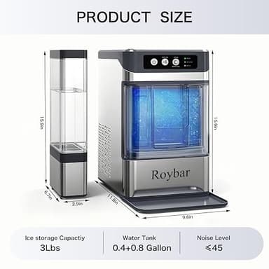Large Capacity Ice Makers Countertop One-Click Operation Self-Cleaning Portable Ice Maker 41lbs/24H with There is A Detachable 3L Water Tank Ice Machine for Home,Bar,Office - Image 7