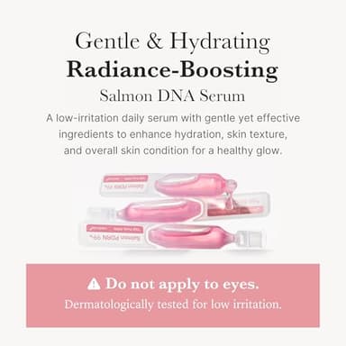 medicube Salmon DNA PDRN Pink One Day Serum | 99% Salmon DNA PDRN Intensive Ampoule, Collagen, Glutathione, Hyaluronic Acid - Improves skin radiance | Korean skincare 0.05 fl.oz x 10e - Image 4