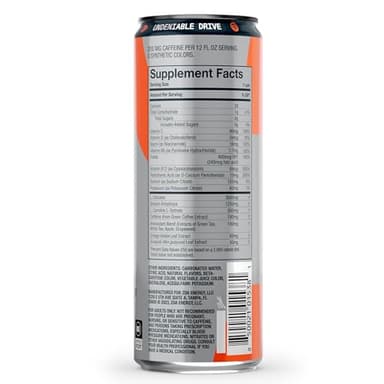 ZOA+ Pre-Workout Energy Drink Supplement - NSF Certified for Sport with Zero Sugar, Nitric Oxide Support, B & D Vitamins, Amino Acids, and Electrolytes (Orange Grapefruit) - Image 5