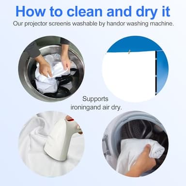 100 inch Projector Screen,DUYIKJ Foldable Washable Portable Rear Front Projector Screen 4K Indoor Outdoor 16:9 HD Projection Movies Screen for Backyard Home Theater Office - Image 7