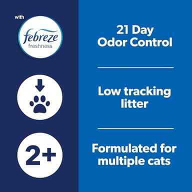 Fresh Step Clean Paws Cat Litter with Febreze Freshness, Advanced Multi Cat Low Tracking Clumping Litter, 37 lbs. (2 x 18.5 lb. Box) - Image 9