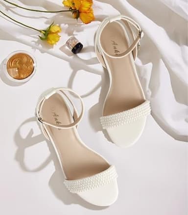 Ankis Black Nude White Red Women Sandals Comfortable Walking Strappy Open Toe Sandals for Women Dressy Summer 1 Inch Low block Heel Flat Adjustable Ankle Strap Wide Available Shoes 2025 - Image 3