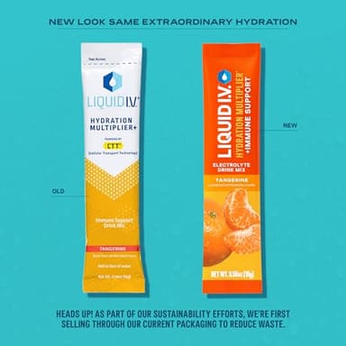 Liquid I.V.® Hydration Multiplier +Immune Support - Tangerine | Electrolyte Powder Drink Mix | 1 Pack (14 Servings) - Image 4