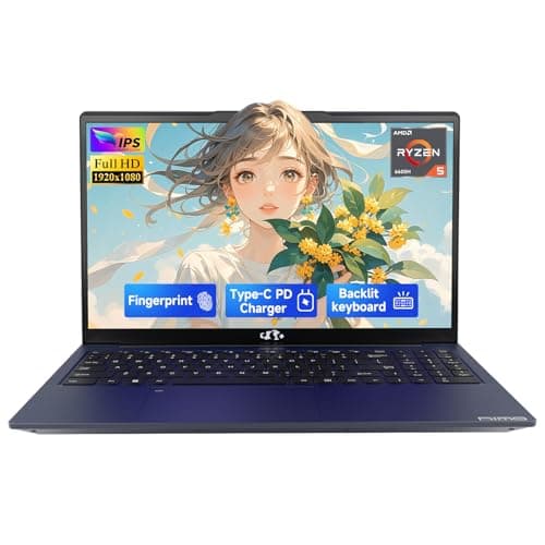 NIMO 15.6" IPS FHD-Gaming-Laptop, AMD Ryzen 5 6600H 6 Cores 16GB DDR5 RAM 512GB SSD (Beat i7-1165G7, Up to 4.5GHz) Radeon 660M GPU-Computer with Backlit Keyboard 100W Type-C Fingerprint Win 11 - Image 1