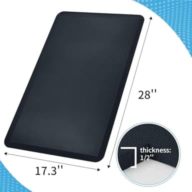 Art3d Anti Fatigue Mat - 1/2 Inch Cushioned Kitchen Mats - Comfort & Non Slip Cushion for Standing Desk, Office or Garage Floor (17.3"x28", Majolica Blue) - Image 3