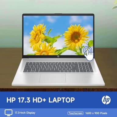 HP High-Performance 17.3" Laptop, 17.3" HD+ Touchscreen, 8-Cores Intel i3-N305, 32GB RAM, 128GB eMMC + 1TB PCIe SSD, Webcam, HDMI, Numeric Keypad, Wi-Fi 6, Windows 11 Pro, Silver - Image 3