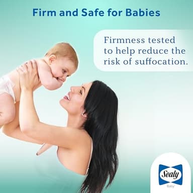 Sealy Baby Airy Night Diamond Breathable Crib Mattress, Made in USA, GREENGUARD GOLD Certified, Supportive & Sustainable Mesh Surface, 2 Stage, Toddler Bed Fit, Safety & Quality Tested, 52x28" - Image 10