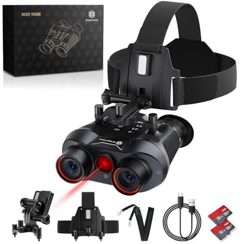 3D VR Night Vision Goggles,8K UHD Night Vision Binoculars for Adults, Auto Wake and Seamless 3D Integration Tech,Infrared Goggles, Rechargeable with 8K Photo&4K Video - Image 1