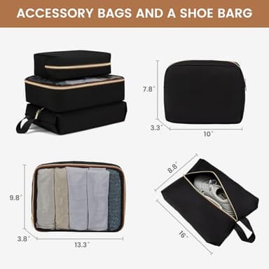 LOVEVOOK Carry On Luggage 22x14x9 Airline Approved,20 Inch Carry-on Suitcase for Women,Softside Suitcases with Wheels,Rolling Checked Luggage with TSA Lock,Lightweight Travel - Image 8