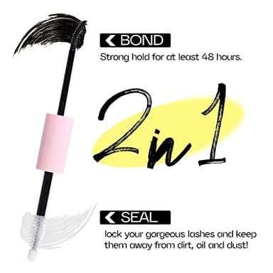 Lash Glue Bond and Seal Long Lasting Strong Hold Waterproof 2 in 1 Cluster Eyelash Glue for DIY Lash Extensions by Mavphnee - Image 2