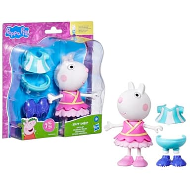 Peppa Pig Suzy Sheep-Up Figure with 6 Easy-On Fashion Accessories, 6-Inch Doll, Preschool Toys for Girls and Boys 3 and Up - Image 11