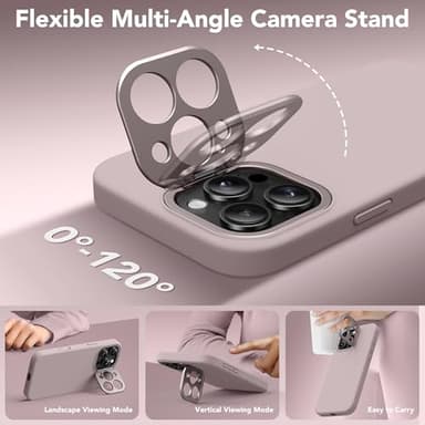 SuydanBox Magnetic for iPhone 16 Pro Max Case with Stand, Compatible with MagSafe, Silicone Upgraded [Camera Control Button] Shockproof Protective Phone Case for iPhone 16 Pro Max 6.7",Hazel - Image 5