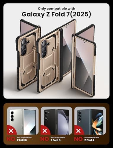 i-Blason Armorbox for Samsung Galaxy Z Fold 7 Case with Stand [Tempered Glass Screen Protector] [Hinge Protection] Full-Body Heavy Duty Rugged Shockproof Protective Case for Z Fold 7 (Desert) - Image 2