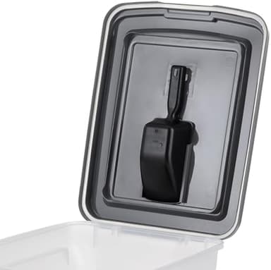 IRIS USA Dog Food Storage Container 58 lbs, Attachable Wheels, & Included Scoop, for Dog Cat Birds and other Pets, Food Storage Bin, Keep Fresh, Easy Mobility, BPA Free - Made in the USA, Dark Gray - Image 5