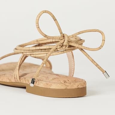 The Drop Women's Samantha Flat Strappy Lace-up Sandal, Cork, 12 - Image 3
