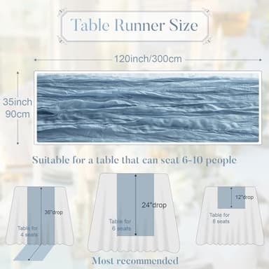 Pusunas Cheesecloth Table Runner 12Pack 10Ft Gauze Table Runners Fall Sheer Cheese Cloths Table Runner for Wedding Baby Bridal Shower Decorations Birthday Christmas Halloween - Image 2