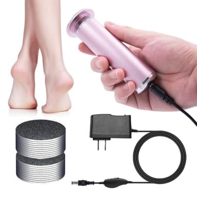 Dr.Pedi Electric Callus Remover for Feet Speed Adjustable Electric Foot File with 60pcs Replacement Sandpaper Discs Pro Pedicure Foot Filer Dead Dry Hard Skin Calluses Foot Grinder Pink - Image 1