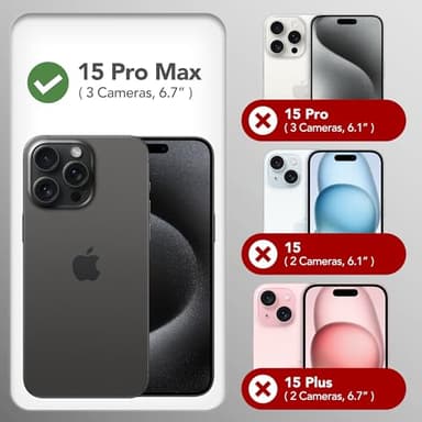GONEZ for iPhone 15 Pro Max Case Silicone, Compatible with Magsafe, Camera Protector + Screen Protector, Soft Anti-Scratch Microfiber Lining, Liquid Silicone Shockproof Phone Cover, Chalk Pink - Image 2