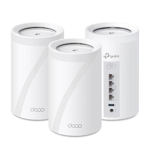 TP-Link Deco BE63 Tri-Band WiFi 7 BE10000 Whole Home Mesh System - 6-Stream 10 Gbps, 4x2.5G Ports Wired Backhaul, 4X Smart Internal Antennas, VPN, MU-MIMO, HomeShield, Free Expert Support (3-Pack) - Image 1