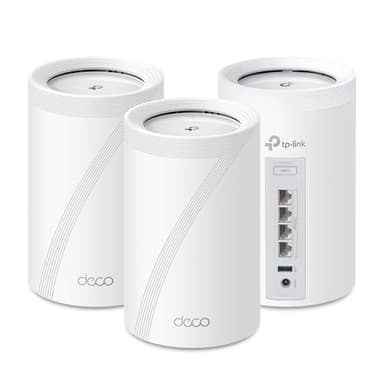 TP-Link Deco BE63 Tri-Band WiFi 7 BE10000 Whole Home Mesh System - 6-Stream 10 Gbps, 4x2.5G Ports Wired Backhaul, 4X Smart Internal Antennas, VPN, MU-MIMO, HomeShield, Free Expert Support (3-Pack) - Image 1