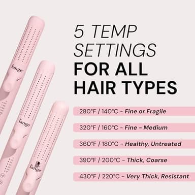 L'ANGE HAIR Le Duo Grande 360° Airflow Styler | 2-in-1 Curling Wand & Titanium Flat Iron Professional Hair Straightener and Curler with Cooling Air Vents to Lock in Style (Blush) - Image 3