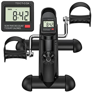 FEIERDUN Mini Exercise Bike, Under Desk Bike Pedal Exerciser for Arm/Leg Exercise, Adjustable Magnetic Resistance Desk Cycle with LCD Screen Display for Home/Office Workout - Image 1