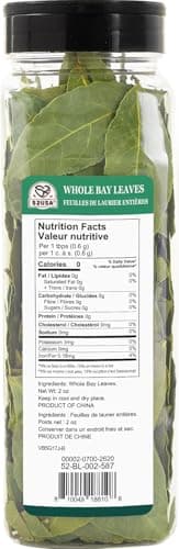 52USA Bay Leaves Whole, 2 oz, Dried Bay Leaves, All Natural, Gluten Free, Caffeine Free, No Sugar, Laurel Herbs for Cooking - Image 2