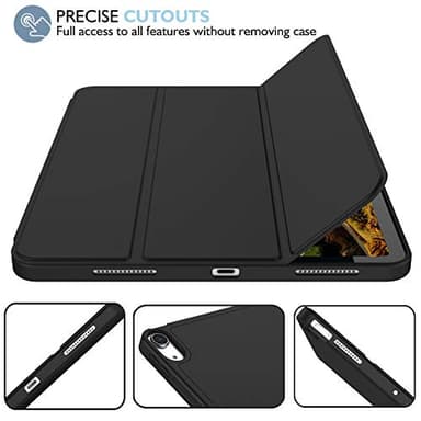 iMieet iPad Air 11 Inch Case M3(2025) / M2 (2024), iPad Air 5th/4th Generation Case 2022/2020 10.9 Inch with Pencil Holder,Trifold Stand Smart Case with Soft TPU Back(Black) - Image 5