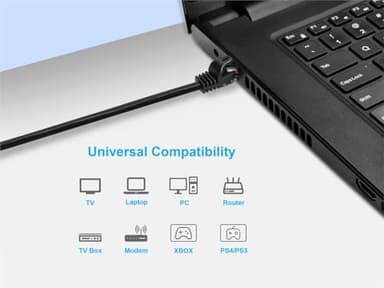 Monoprice Cat5e 50ft Black Patch Cable UTP 24AWG 350MHz Pure Bare Copper Snagless RJ45 Flexboot Series Ethernet Cable - Image 6