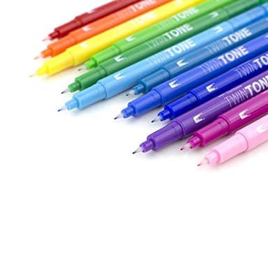 Tombow 61526 TwinTone Marker Set, Rainbow, 12-Pack. Double-Sided Markers Perfect for Planners, Journals, Doodling, and More! - Image 5