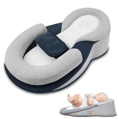 Restnest Baby Bed Acid Reflux with Strap, 2025 New Keesley Rest Nest Baby Bed for Reducing Spit-Up, Babies Feeding Support Pillow, Anti Reflux Newborn Feeding Pillow (Regular with Strap) - Image 1