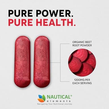 Beet Root Capsules - 1200mg Per Serving - 200 Beet Root Powder Capsules - Beetroot Powder Supports Blood Pressure, Athletic Performance, Digestive, Immune System (Pure, Non-GMO & Gluten Free - Image 5