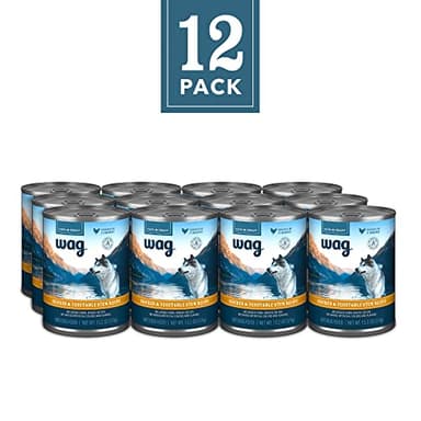 Amazon Brand - Wag Wet Canned Dog Food, Chicken & Vegetable Stew Recipe, 13.2 oz Can (Pack of 12) - Image 2