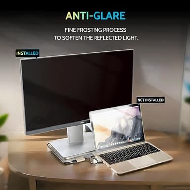 [2 Pack] 29 Inch Privacy Screen for Computer Monitor 21:9 Aspect Ratio, Eye Protection Anti Blue Light Glare Shield, 29inch Removable Black Blackout Anti Spy Desktop Security Private Filter - Image 6