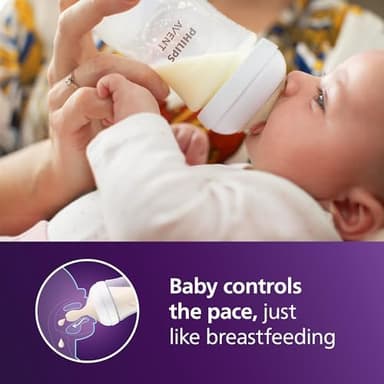 Philips Avent Natural Baby Bottles with Natural Response Nipples (Medium Flow, Flow 3), 9oz, 2-Pack, SCY903/02 - Image 4