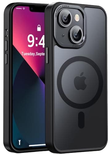Newfuture Designed for iPhone 13 Case & iPhone 14 Case with Magnetic [13 FT Military Drop Protection] [Compatible with Magsafe] Slim Translucent Shockproof with Anti-Fingerprint Phone Case, Black - Image 1