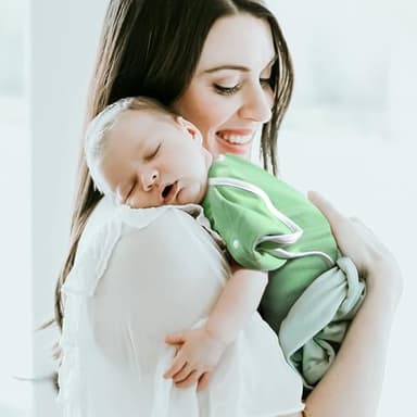 ANYEDDE 2-Pack Baby Transitional Swaddle Sleep Sack - Arms Up Swaddle 3-6 Months for Infants with Cuff Removable Design & 2-Way Zipper, Green Leaves Newborn Sack - Image 2