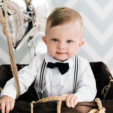 SOBOWO Baby White Collared Shirt Infant Boys Christening Formal Dress Shirt Bodysuit Long Sleeve Button Up One-Piece Romper Jumpsuit Wedding Party 0-24M(6-9 Months, White) - Image 4