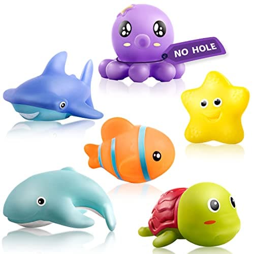 Hely Cancy Infant Bath Toys for 18 Months - No Hole Animal Bathtub Toys, Baby Bath Tub Toys - Image 1