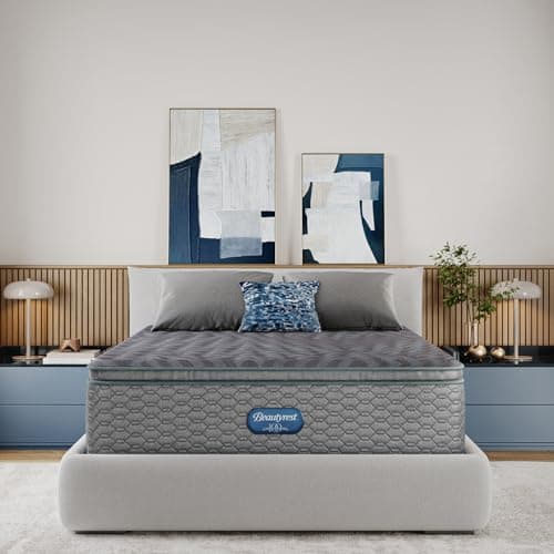 Beautyrest Days End Medium Firm Pillow Top 14.75" Mattress - King - Cooling Tech, Supportive Durable Pocketed Coils, Pressure Relief, Motion Separation; 100 Night Sleep Trial and 10 Year Warranty - Image 1
