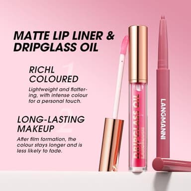BestLand 12pcs Hydrating Lip Oils + Lip Liner Pencil Lip Combo Sets, 24H Long-Lasting Lip Kit with Lip Liner and Gloss, Nourishing, Non-Sticky Tinted Stain Lip Gloss Plumping Lip Oil Set for Women - Image 5