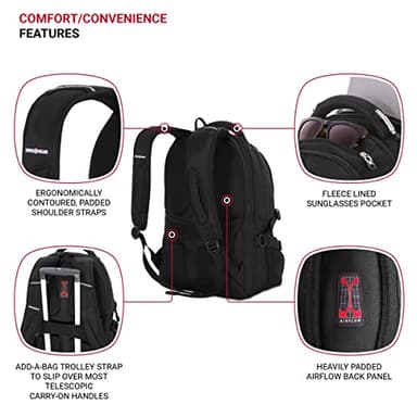 SwissGear 2769 Scansmart Backpack, Black, 17.5-Inch - Image 2