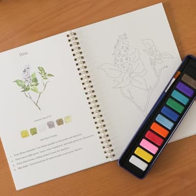 XZGTAND Beginner Watercolor Painting Kit – 12 Colors Paint Set with Brush, Animal-Themed Art Supplies for Adults & Teens (Seaside) - Image 4