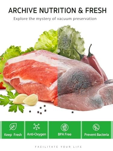 Syntus 11" x 150' Food Vacuum Seal Roll Keeper with Cutter Dispenser, Commercial Grade Vacuum Sealer Bag Rolls, BPA Free Food Vac Bags, Ideal for Storage, Meal Prep and Sous Vide - Image 5