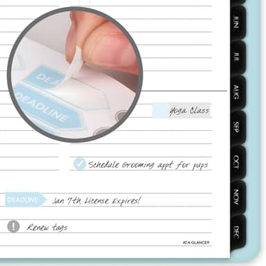 AT-A-GLANCE 2025 Planner, Weekly & Monthly, 7" x 8-3/4", Medium, Contemporary Lite, Sky Blue (7054XL3825) - Image 5