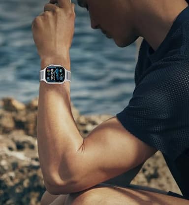 Compatible with Apple Watch Ultra 2 Band for Men,Sport Silicone for Apple Watch Series 10 Band 46mm 45mm 44mm 42mm 41mm 40mm 38mm 49mm,Rugged Soft Strap for iWatch 10/9/8/7/6/5/4/3/SE,Ultra2/Ultra - Image 2