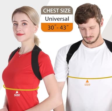 Schiara Posture Corrector for Men and Women, Comfortable Upper and Back Brace, Adjustable Back Straightener Support for Back, Shoulder and Neck - Image 3