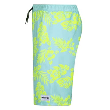 Hurley Boys' Printed Pull On Swim Trunks, Green Glow, 2T - Image 5